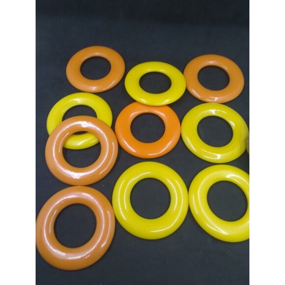 10 Vintage Retro Acrylic Rings For Crafting Sewing Jewelry Bag Making 3.25" - Picture 8 of 10